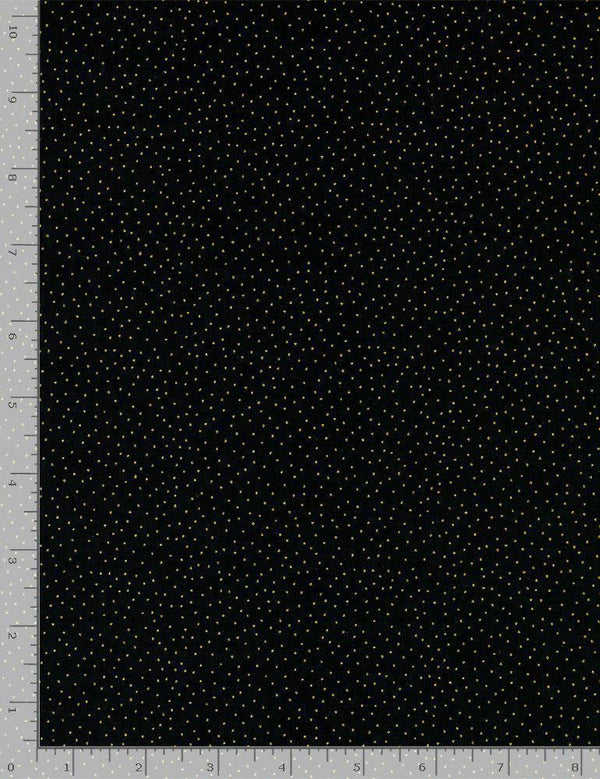 Timeless Treasures Metallic Pin Dots Black with Gold DOT-CM9528 BLACK - sewjersey.com