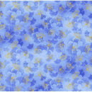 Floral pattern with blue and yellow flowers on a blue background