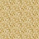 Fabric patterned with packed small beige leaves
