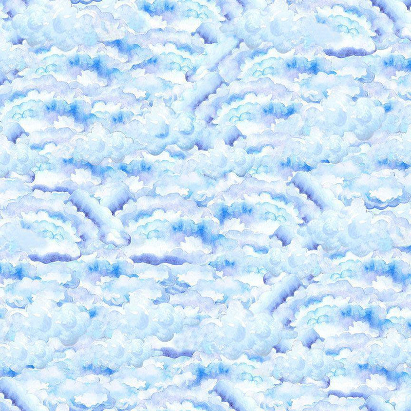 Timeless Treasures Owl Always Love You Packed Clouds Sky 100% Cotton Fabric 44/45" wide SKY-CD3247  SKY
