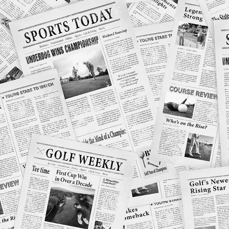 Timeless Treasures Par for the Course Golf Newspaper SPORT-CD3853 NEWS