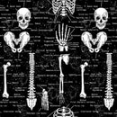 Timeless Treasures Skeletons FUN-CD9810 JET