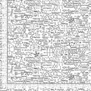 Timeless Treasures Spaced Out Scientific Formulas White 100% Cotton Fabric 44/45" wide SCIENCE-CD4015  WHITE