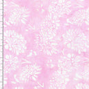 White floral pattern on a pink background