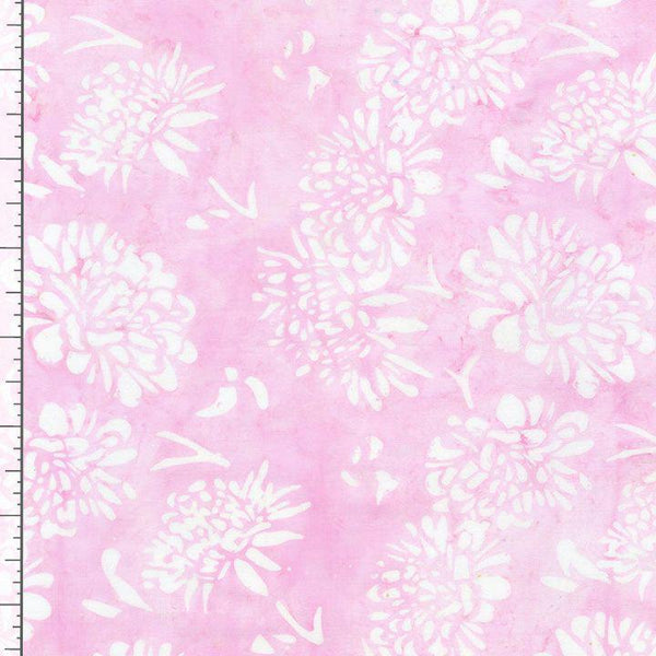 White floral pattern on a pink background