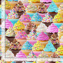 Timeless Treasures The Sweet Life Packed Cupcakes Multi FOOD-CD3781  MULTI
