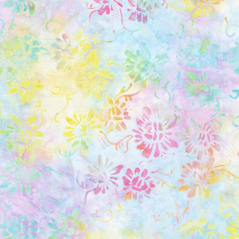 Timeless Treasures Tonga Batik Cute Medium Flowers Unicorn TONGA-B1771 UNICORN