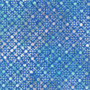 Timeless Treasures Batik Fabric FLOWER FENCE TONGA-B6829  LARKSPUR - Sewjersey.com