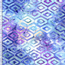 Fabric with a blue and purple geometric pattern