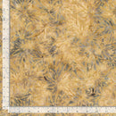 Timeless Treasures Tonga Batik Stamped Flowers Pine TONGA-B3082 PINE with ruler for scale
