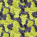 Timeless Treasures Wine Bar Packed Grapes WINE-CD3827 GRAPES - Fabric showing green and purple grapes