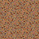 Multicolored leaf pattern on a beige background