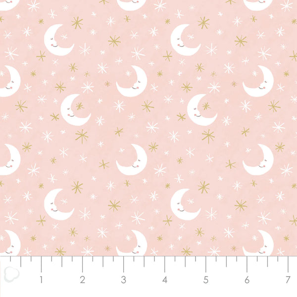 Twinkle Twinkle Little Star Collection - Moonlight - Blush - Cotton