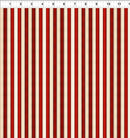 Red and beige vertical striped pattern on a textured background