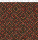 Patterned fabric with a geometric design on a brown background