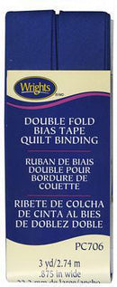 Wrights Double Fold Quilt Binding Yale Blue 0.875" wide 3 Yards - sewjersey.com