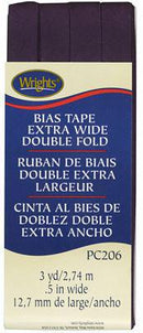 Wrights Extra Wide Double Fold Bias Tape Blackberry 3 Yards 117 206 2302