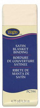 Wrights Satin Blanket Binding Oyster 4.75 yards 117 794 810