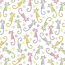 Benartex Adorable Alphabet by Jessica Flick - Adorable Tigers Pink/White - 1048 44 - Sewjersey.com