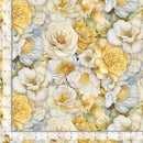 Timeless Treasures Lumiere Packed Floral Heads FLEUR-CD4355 CREAM
