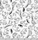 Robert Kaufman Animal Club White - SB-850332D1-1 WHITE - Sewjersey.com