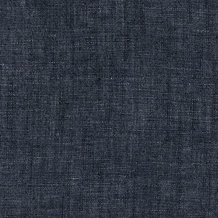 Robert Kaufman Cotton Linen Chambray Indigo Washed #1467 - I011-1467