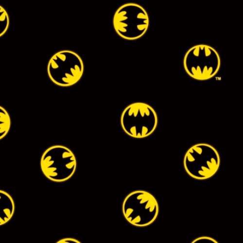 Camelot Fabrics Batman 80th Anniversary Logo - Black - 23200124