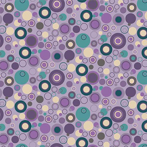 Henry Glass Bubble Dot  Basics 9612-58 Purple