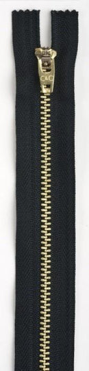 Coats and Clark Brass Jean Zippers Available in Multiple Colors