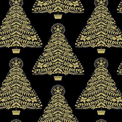 Kanvas Festive Trees Black ( holiday sparkle)