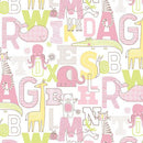 Benartex Adorable Alphabet by Jessica Flick - Adorable Alphabet Pink/White - 13017 21 - Sewjersey.com