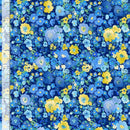 Poppy Serenade Fabric by Timeless Treasures PACKED MEDIUM FLORAL POPPY-CD4165  ROYAL