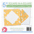 5Inch Square in a Square Quilt Block Foundation Paper - Sewjersey.com