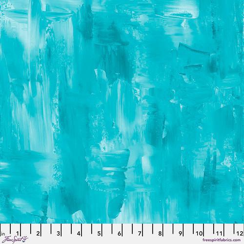 Free Spirit Textures by Sue Penn - Brushstrokes Aqua - PWSP018.AQUA