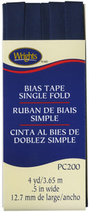 Wrights Single Fold Bias Tape Navy 4 Yards - Sewjersey.com