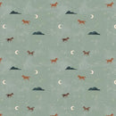 KR102-CR2U Salt River - Wild Horses - Can Run For Miles Unbleached Fabric