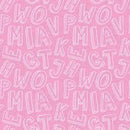 Paintbrush Studio Fabrics English Lesson - Shadow Box Letters - Light Pink - 12022809 - Sewjersey.com