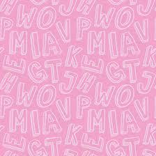 Paintbrush Studio Fabrics English Lesson - Shadow Box Letters - Light Pink - 12022809