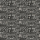 Riley Blake Designs Cooper by Bella Blvd - Black Cooper Words - C11402-BLACK