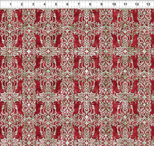 Nature's Winter - 5NW-1 Reindeer - Red Jason Yenter 2023 Christmas Fabric
