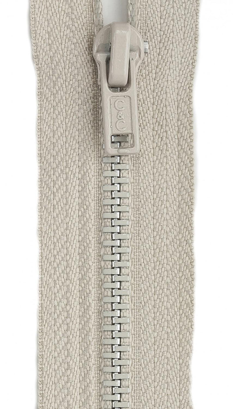 Coats and Clark All Purpose Metal Zipper in Ecru 7in - Sewjersey.com