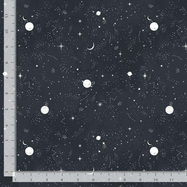 Moon Garden by Dear Stella STARGAZING STELLA-D3346  MIDNIGHT - Sewjersey.com