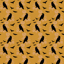 Paintbrush Studio Fabrics Drop Dead Gorgeous by Teresa Chan - Crows Gold 12022218 - Sewjersey.com