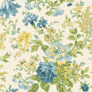 Marcus Fabrics Buttercup & Blues Large Floral R022034D MULTI