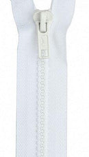 Coats and Clark Separating Sport Zipper White 22" F43 22 1 - Sewjersey.com