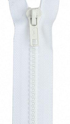 Coats and Clark Separating Sport Zipper White 22" F43 22 1