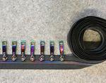 Black Metallic Zipper Tape 2.5yds- Rainbow BLK/JL
