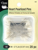 Dritz Pearlized Pins Hearts-139 - Sewjersey.com