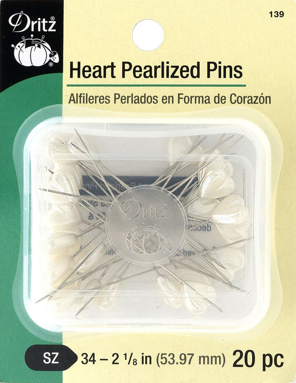 Dritz Pearlized Pins Hearts-139 - Sewjersey.com