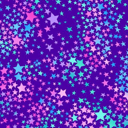 Freckle and Lollie Belle & Blue - Stars Purple - FLBB-D16-V